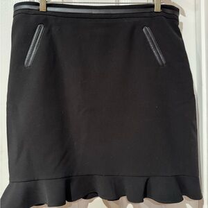 Karl Lagerfeld Black Mini Skirt with Ruffle Hem